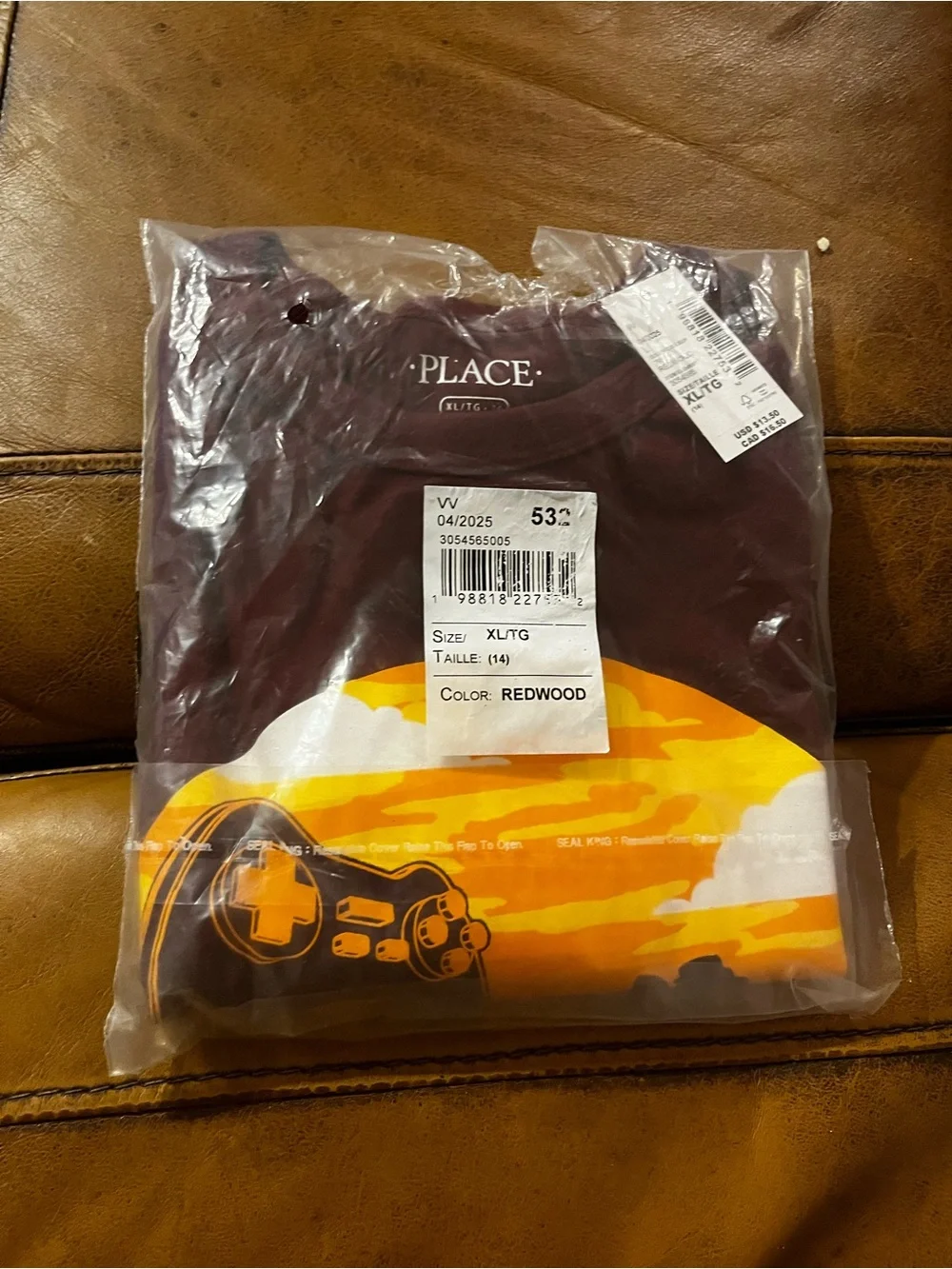 Place Boys' Maroon 'Seek Adventure' Graphic Long Sleeve Tee